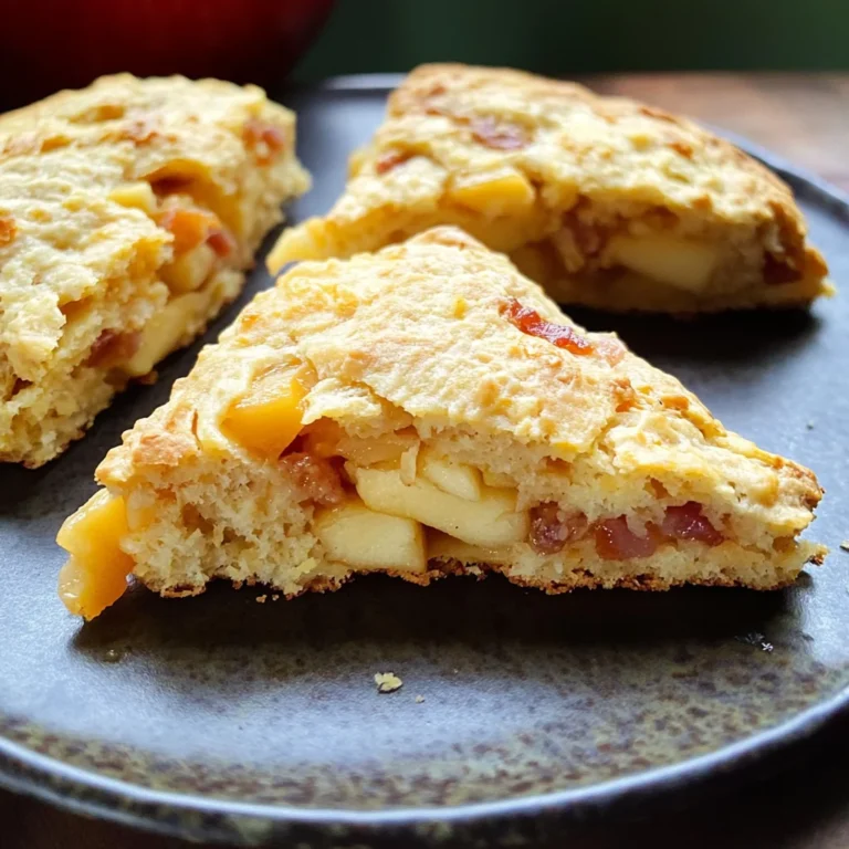 Air Fryer Apple Cheddar Bacon Scones