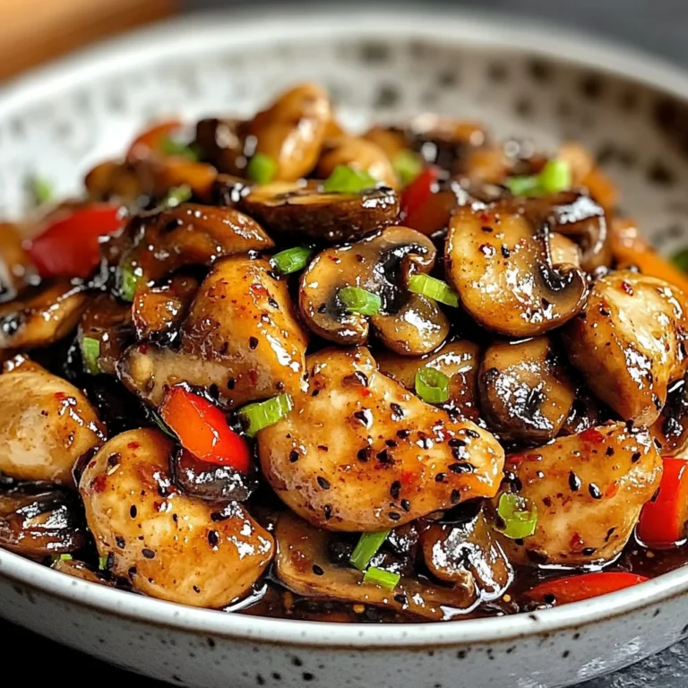 Black Pepper Chicken with Mushrooms