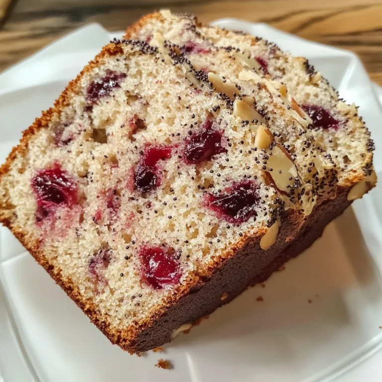 Cherry Almond Poppyseed Quick Bread