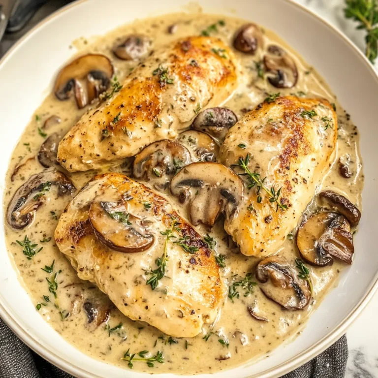 Mushroom Asiago Chicken