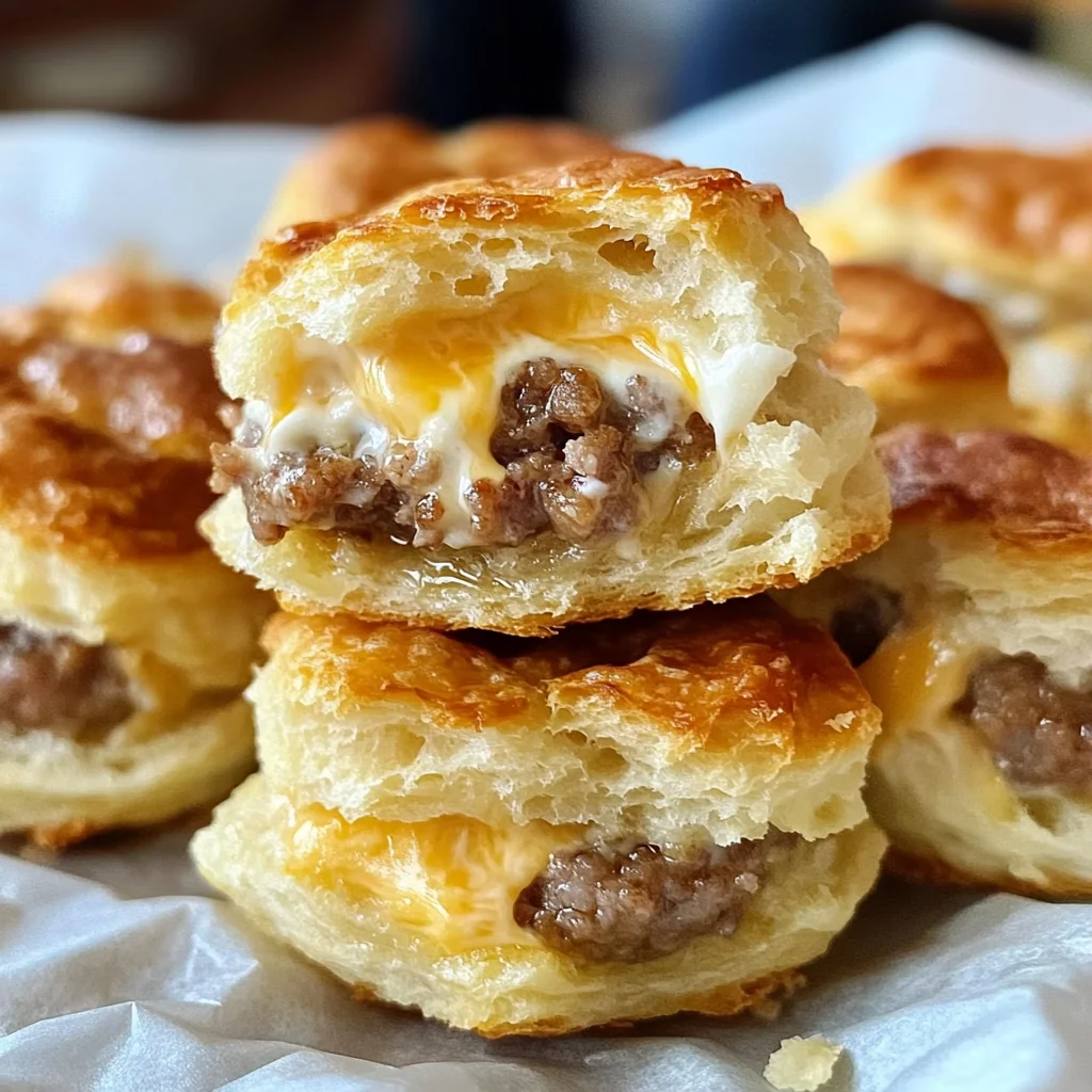 Sausage and Cream Cheese Biscuit Bites