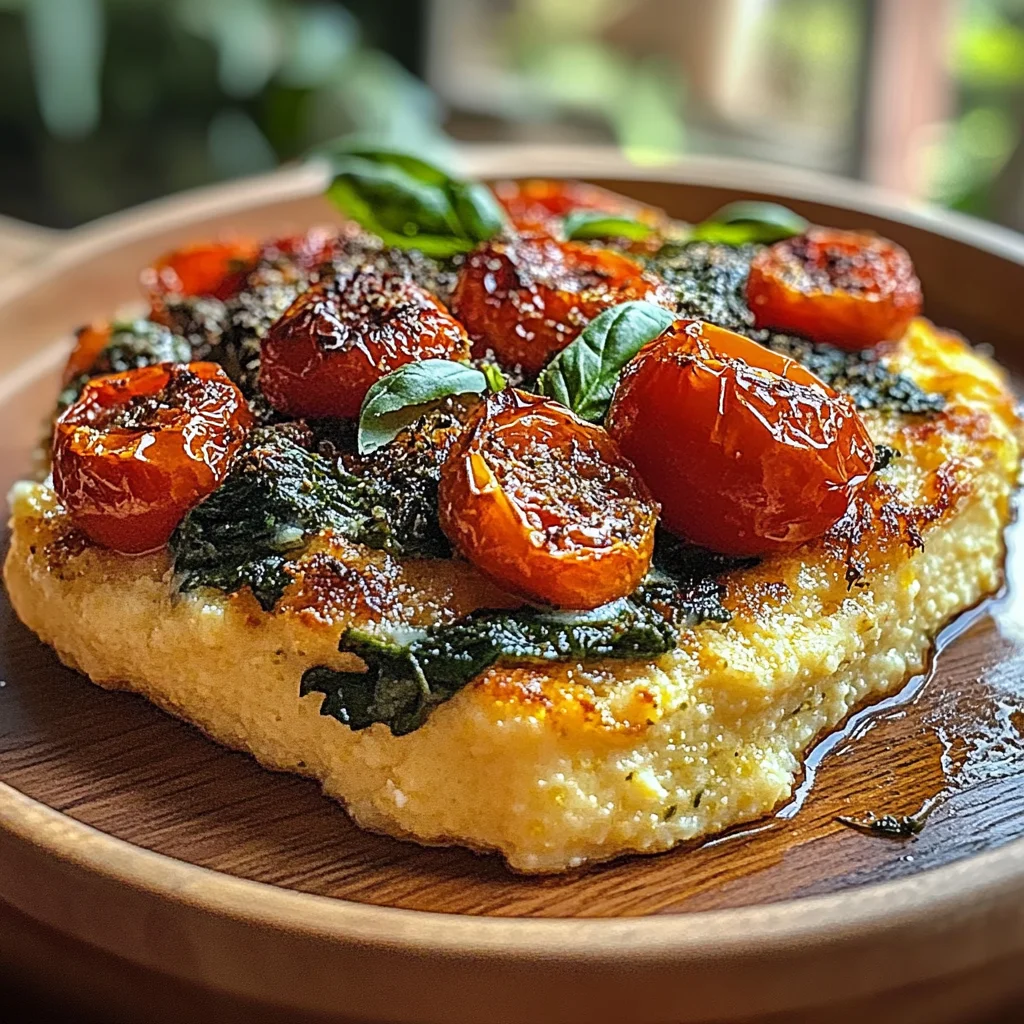 Savory Herbed Polenta & Roasted Tomato Bake