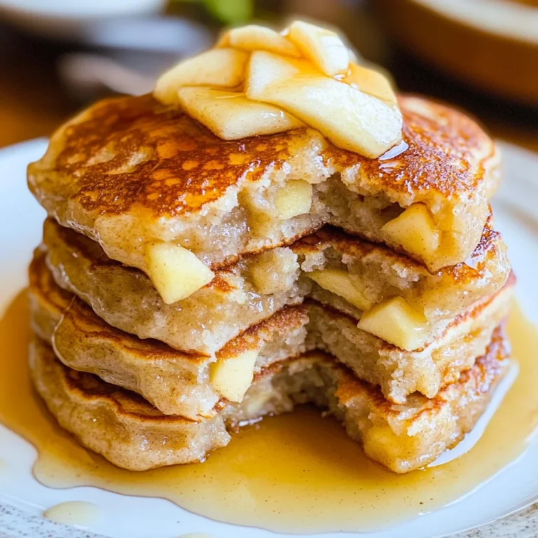 Apple Pancakes with Vanilla Maple Syrup