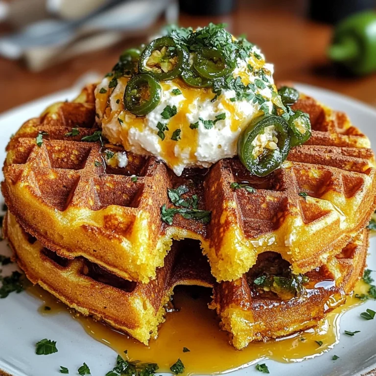 Cheddar Jalapeño Cornbread Waffles