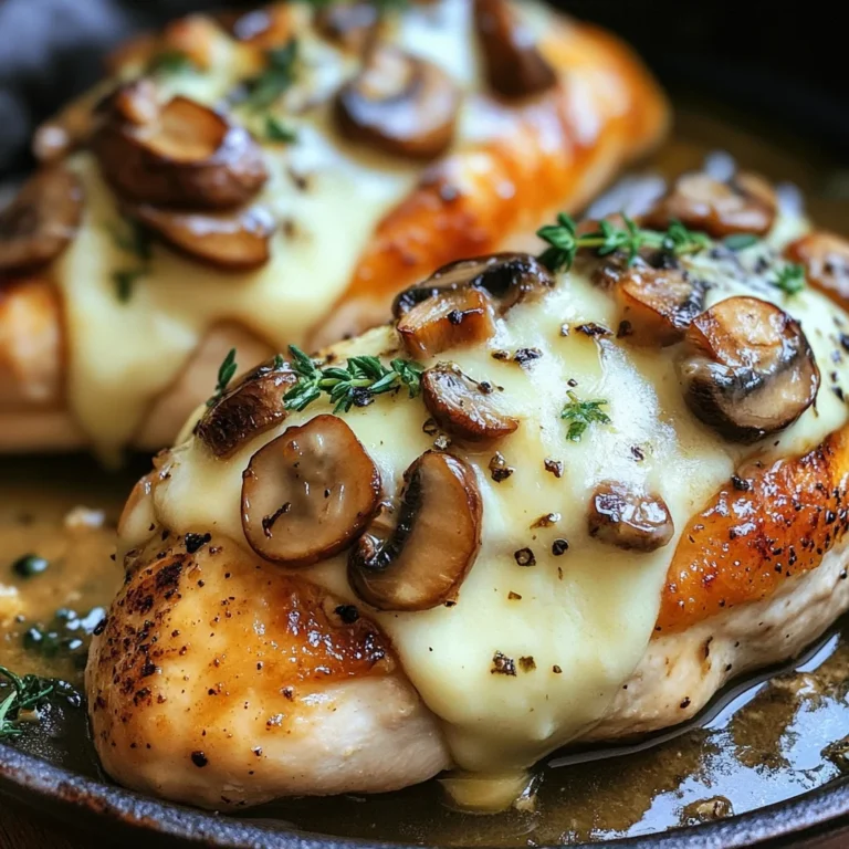 Cheesy Garlic Butter Mushroom Stuffed Chicken Recipe