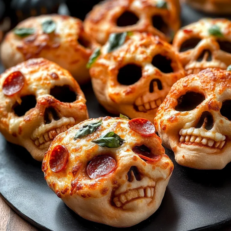 Cheesy Halloween Pizza Skulls