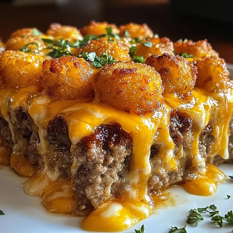 Cheesy Meatloaf & Tater Tot Bake: A Comfort Food Delight