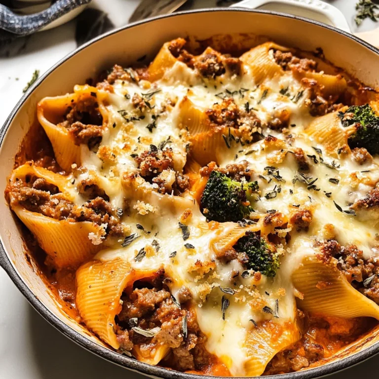 Cheesy Pumpkin and Spicy Sausage Stuffed Shells