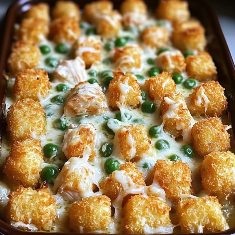 Chicken Alfredo Tater Tot Casserole: A Cozy, Comforting Dinner