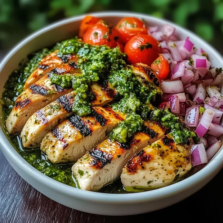Chimichurri Grilled Chicken Bowl with Garlic Sauce