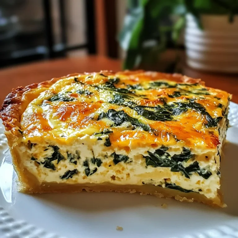 Cottage Cheese and Spinach Crustless Quiche
