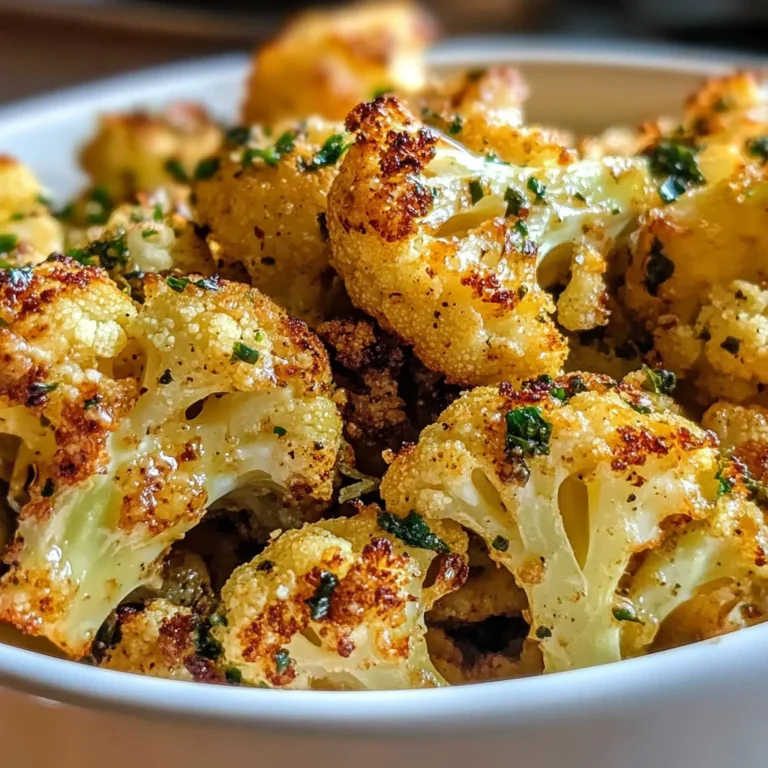 Garlic Butter Roasted Cauliflower Recipe