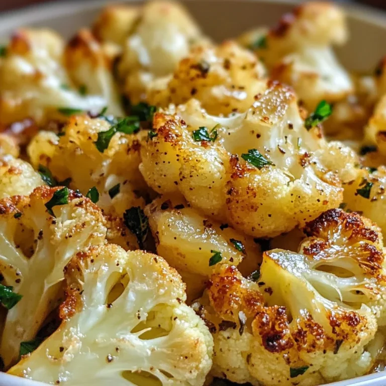 Garlic Butter Roasted Cauliflower Recipe