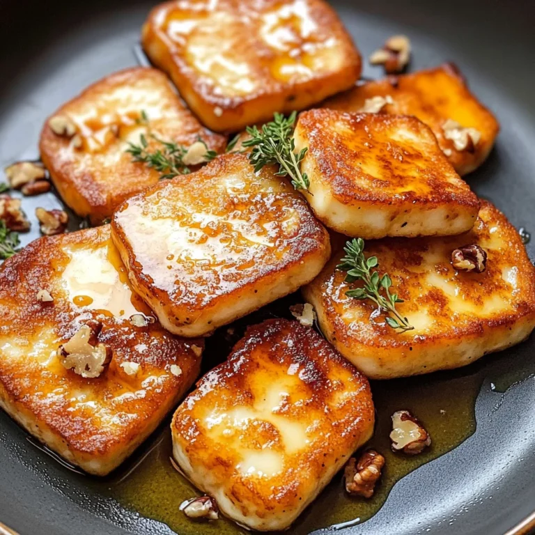 Golden Halloumi with Honey & Thyme