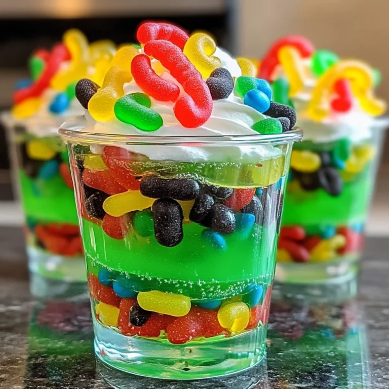 Gummy Worm Jello Cups Recipe