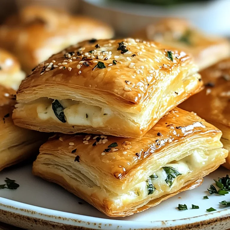 Herb and Cheese Stuffed Puff Pastry Bites