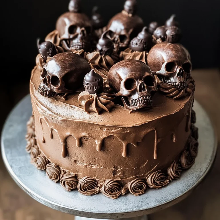 High Altitude Ginger Chocolate Skull Cake for Halloween