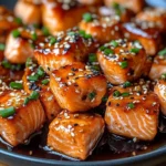 Honey Garlic Salmon Bites