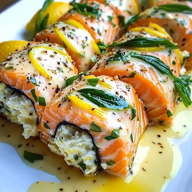 Lemon Basil Salmon Rolls