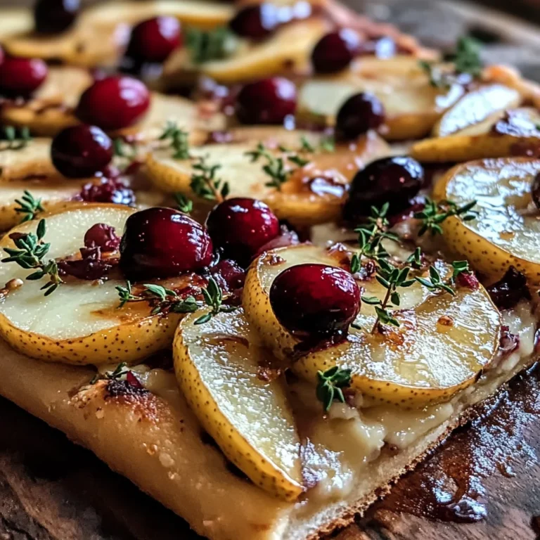 Roasted Pear, Cranberry, and Brie Flatbread Recipe
