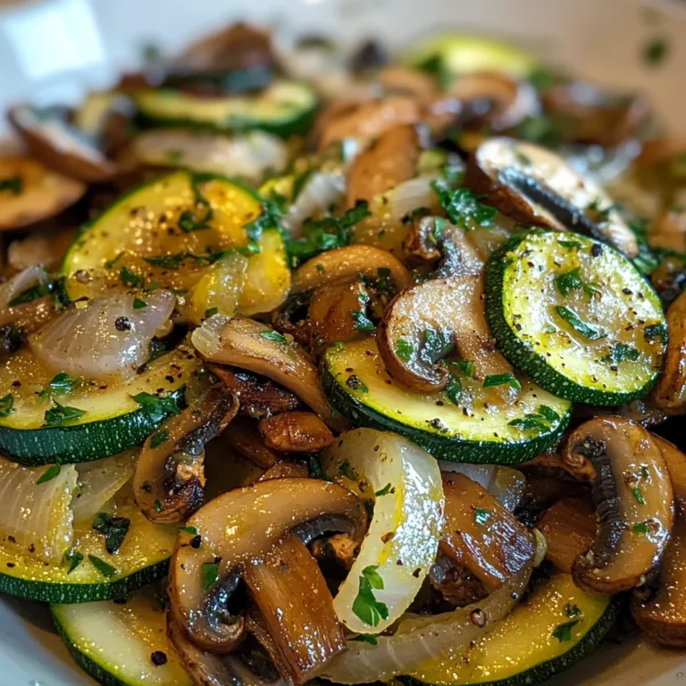 Sauteed Zucchini Mushrooms And Onions
