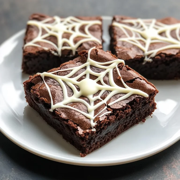 Spider Web Brownies