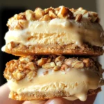 Walnut shortbread dulce de leche ice cream sandwich
