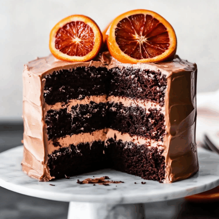 Dark Chocolate Blood Orange Cake Recipe