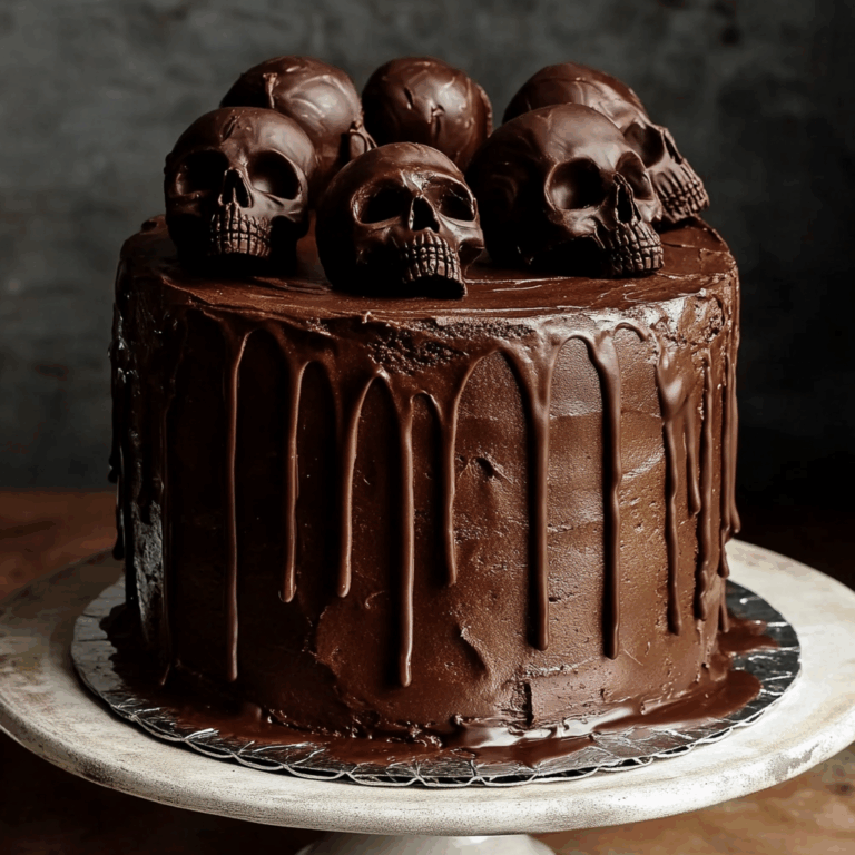 Vegan Chocolate Layer Skull Cake