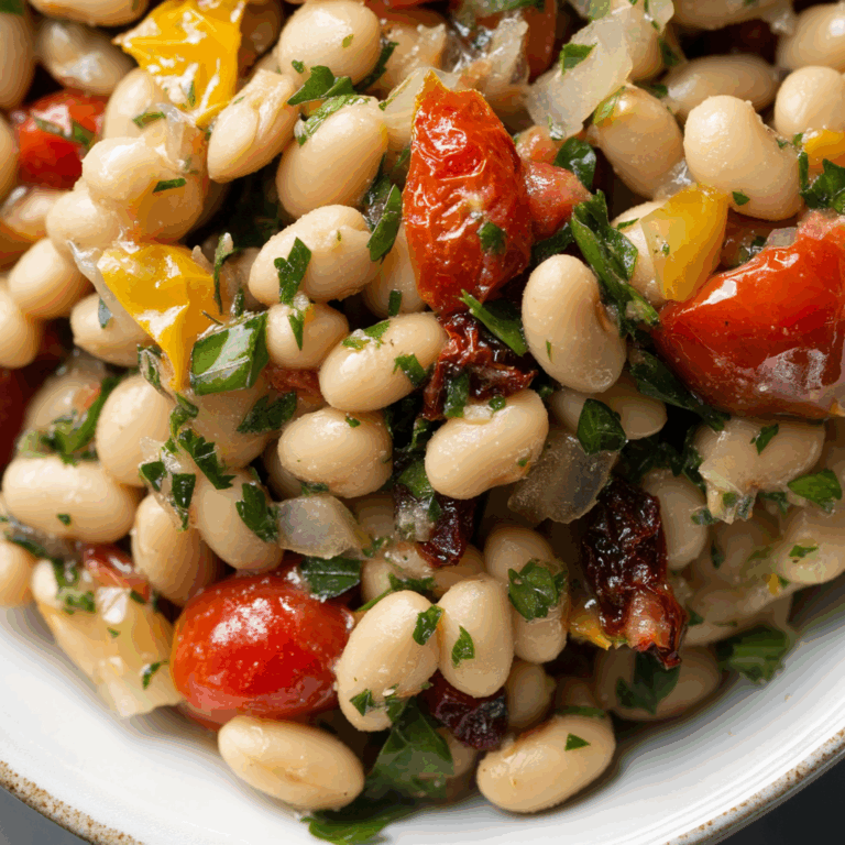 Marinated Sun-dried Tomato Bean Salad