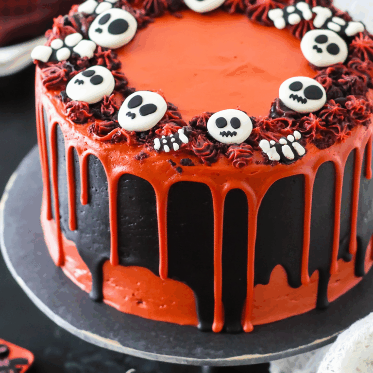 Spooky Halloween Marble Cake