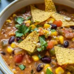 Crockpot Vegetarian Tortilla Soup