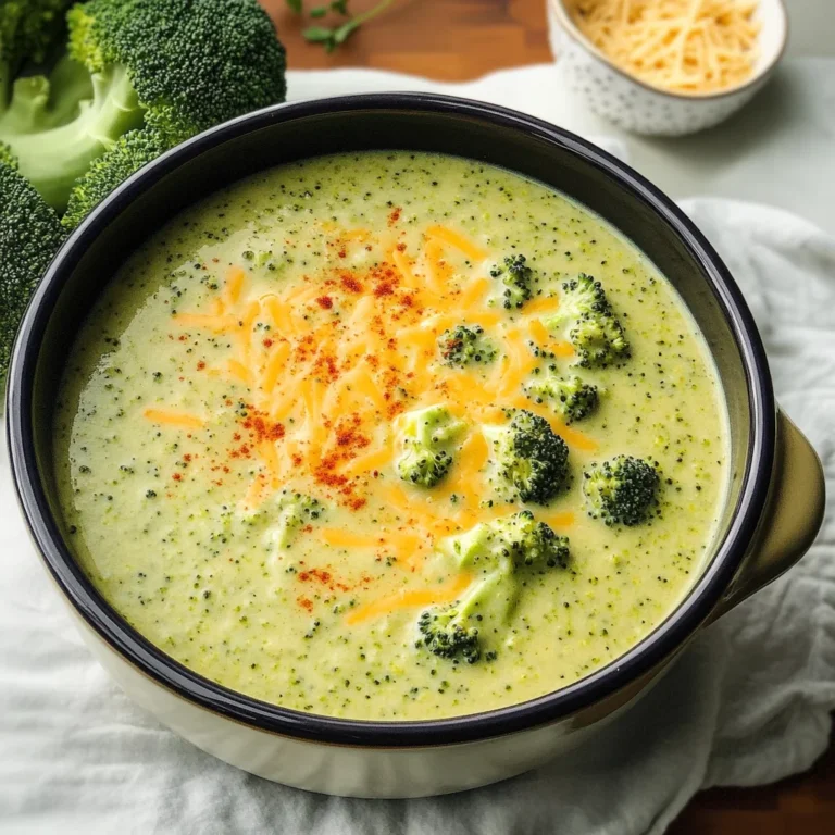 High Protein Broccoli Cheddar Soup