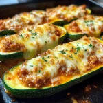 Keto Chicken Parmesan Zucchini Boats