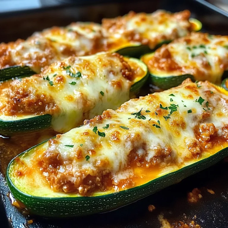Keto Chicken Parmesan Zucchini Boats