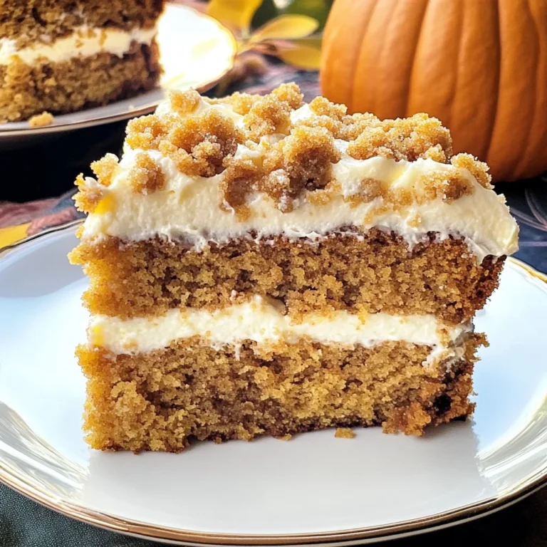 Pumpkin Cake with Cream Cheese and Streusel Topping