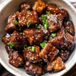 Sweet and Sticky Steak Bites