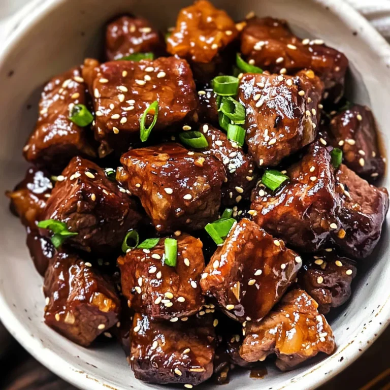 Sweet and Sticky Steak Bites
