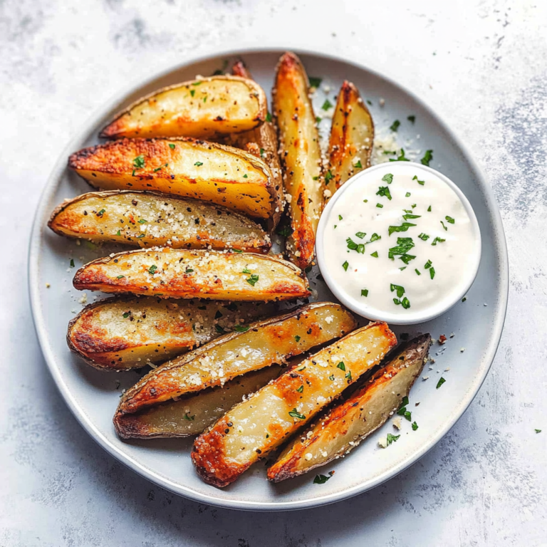 Irresistible Baked Garlic Parmesan Potato Wedges Recipe