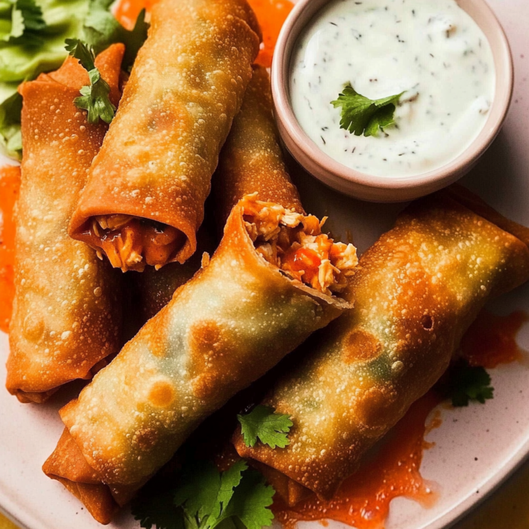 Irresistible Buffalo Chicken Dip Egg Rolls Recipe