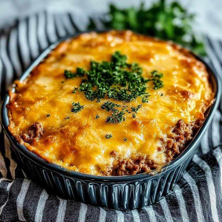 Irresistible Cheddar Bay Ground Beef Cobbler Recipe