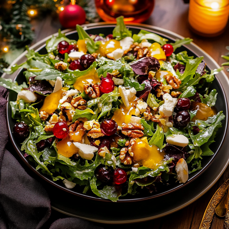 Festive Christmas Salad with Honey Mustard Dressing Recipe
