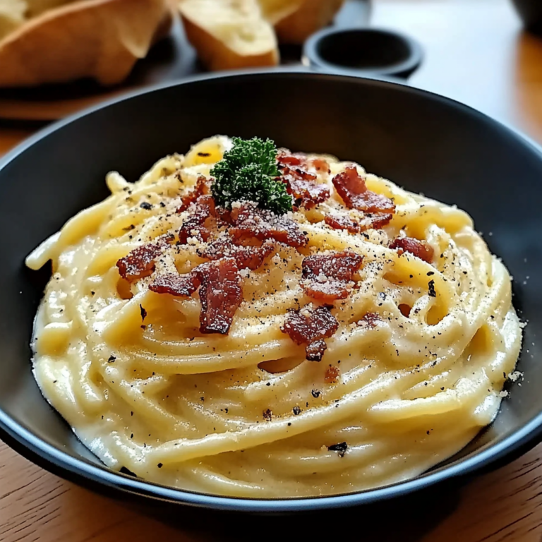 Quick & Easy Classic Bacon Carbonara Pasta in 25 Minutes