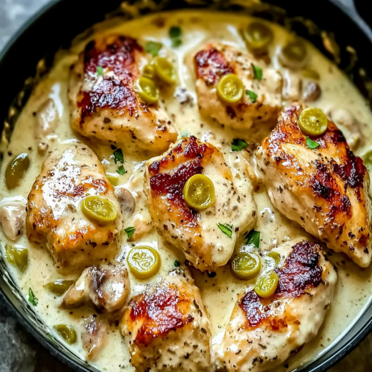 Quick & Easy Creamy Pepperoncini Chicken Skillet Delight