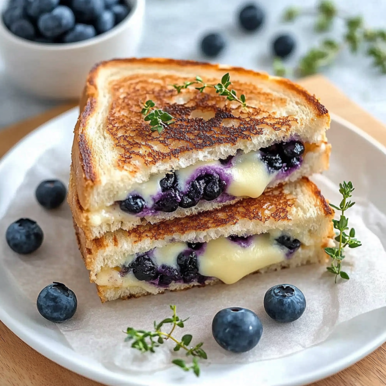 Irresistible Crispy Blueberry Grilled Cheese Delight
