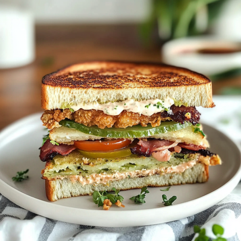 Irresistible Crunchy Fried Green Tomato BLT Sandwich Recipe