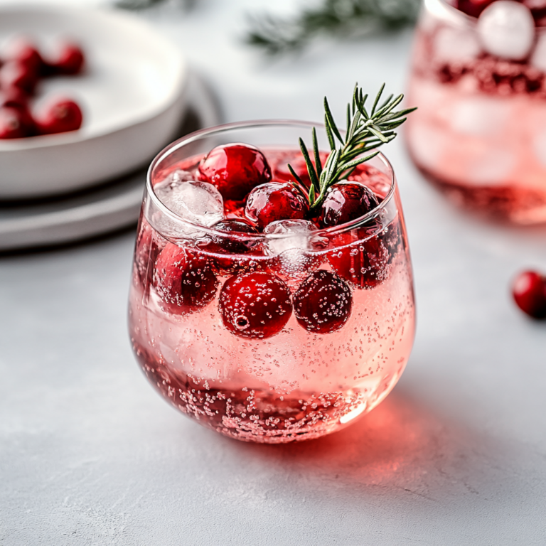 Refreshing Festive Christmas Cranberry Spritzer Recipe
