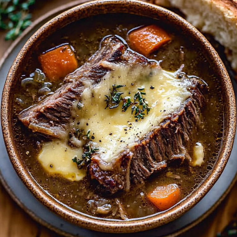 Cozy French Onion Beef Short Rib Soup for Chilly Nights