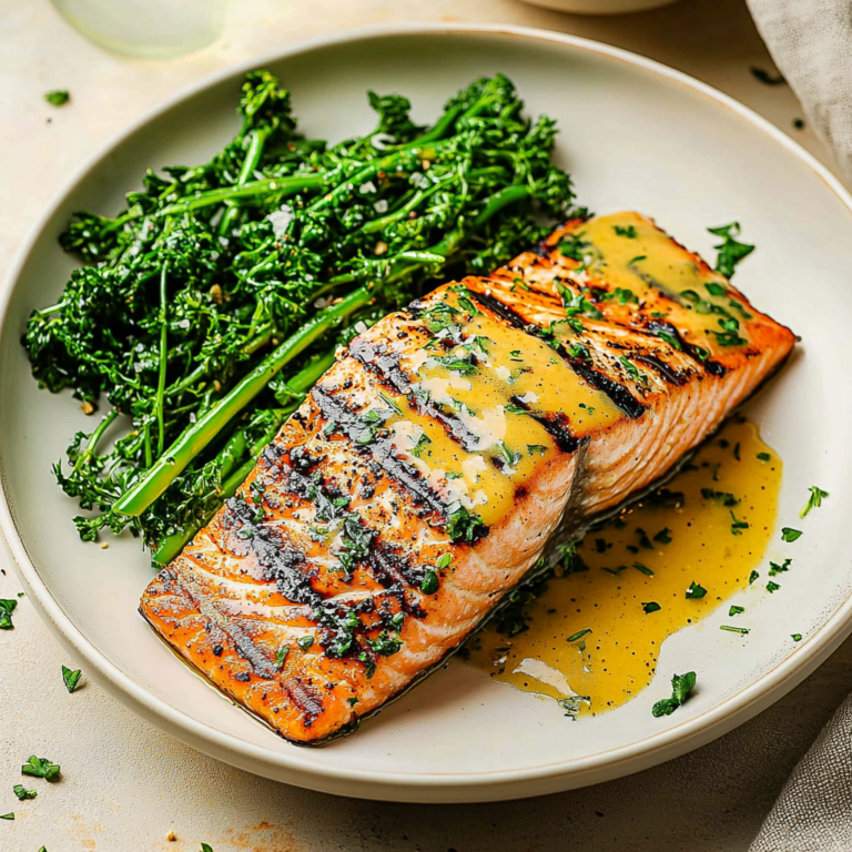 Grilled Salmon with Dijon Mustard Sauce: A Zesty Delight!