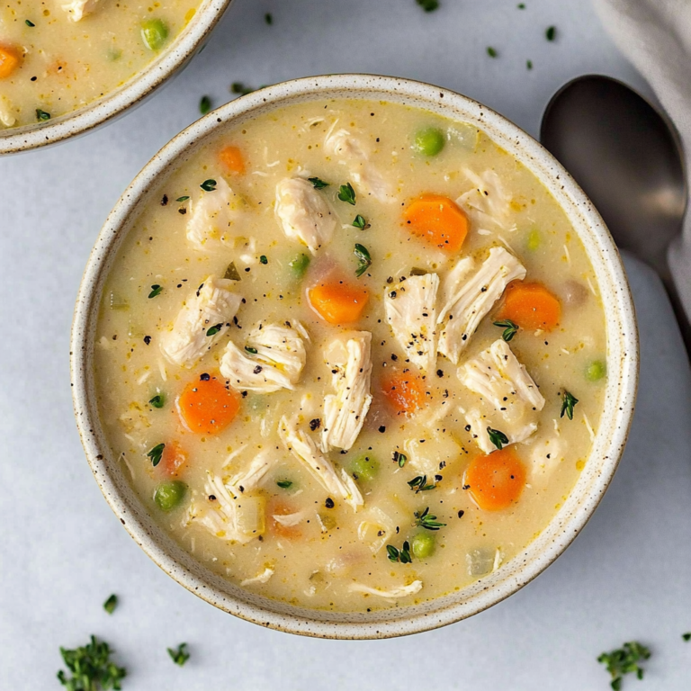 Hearty High Protein Chicken Pot Pie Soup Recipe